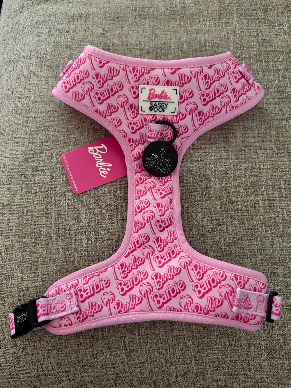 Barbie x Sassy Woof Pink Dog Harness - Stylish Comfort